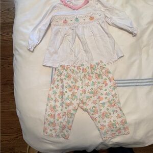 Adorable White and Pink Kids Matching Set